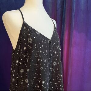 Black Starry Spaghetti Strap Top